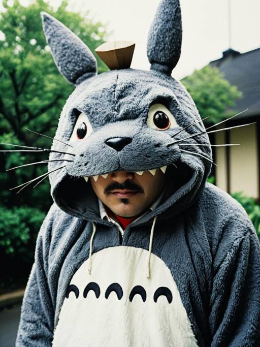 Man in Totoro Costume Hoodie