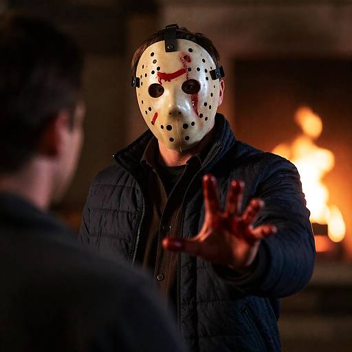 Horror Scene with Jason Voorhees Figure