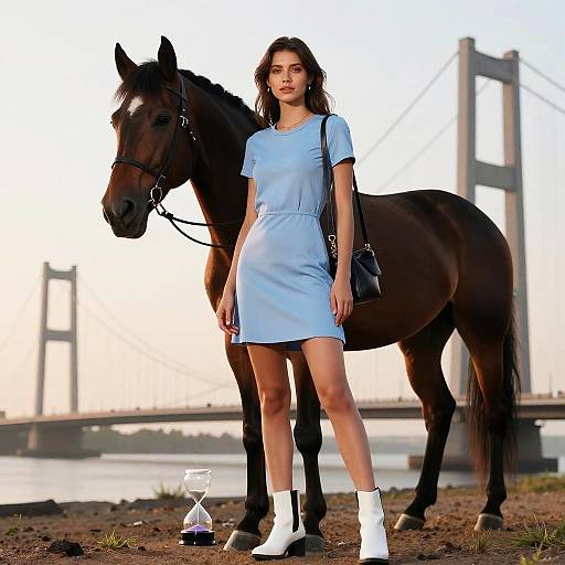 Hourglass Woman on Humber Bridge