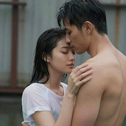 Intimate Embrace of Two Wet Souls