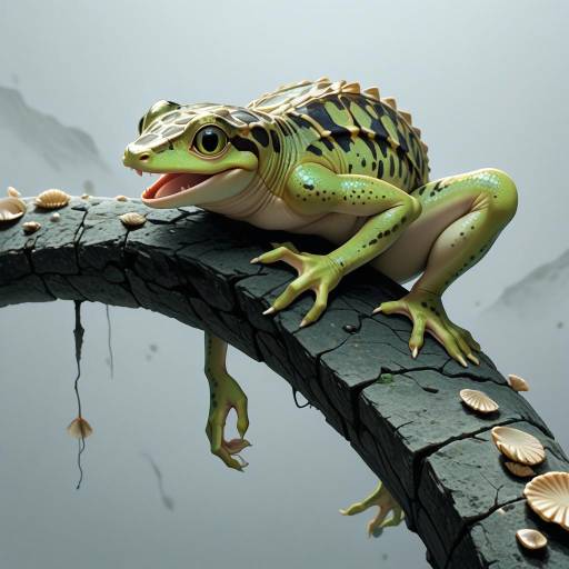 Dynamic Gecko Climbing with Intricate Details Dynamic Gecko Climbing with Intricate Details