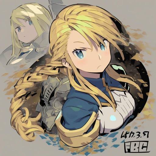 Illustration of Agrias oaks, final fantasy in the style of Fbc