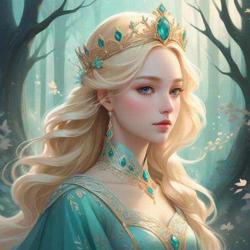 Ethereal Fantasy Portrait of Enchanted Girl
