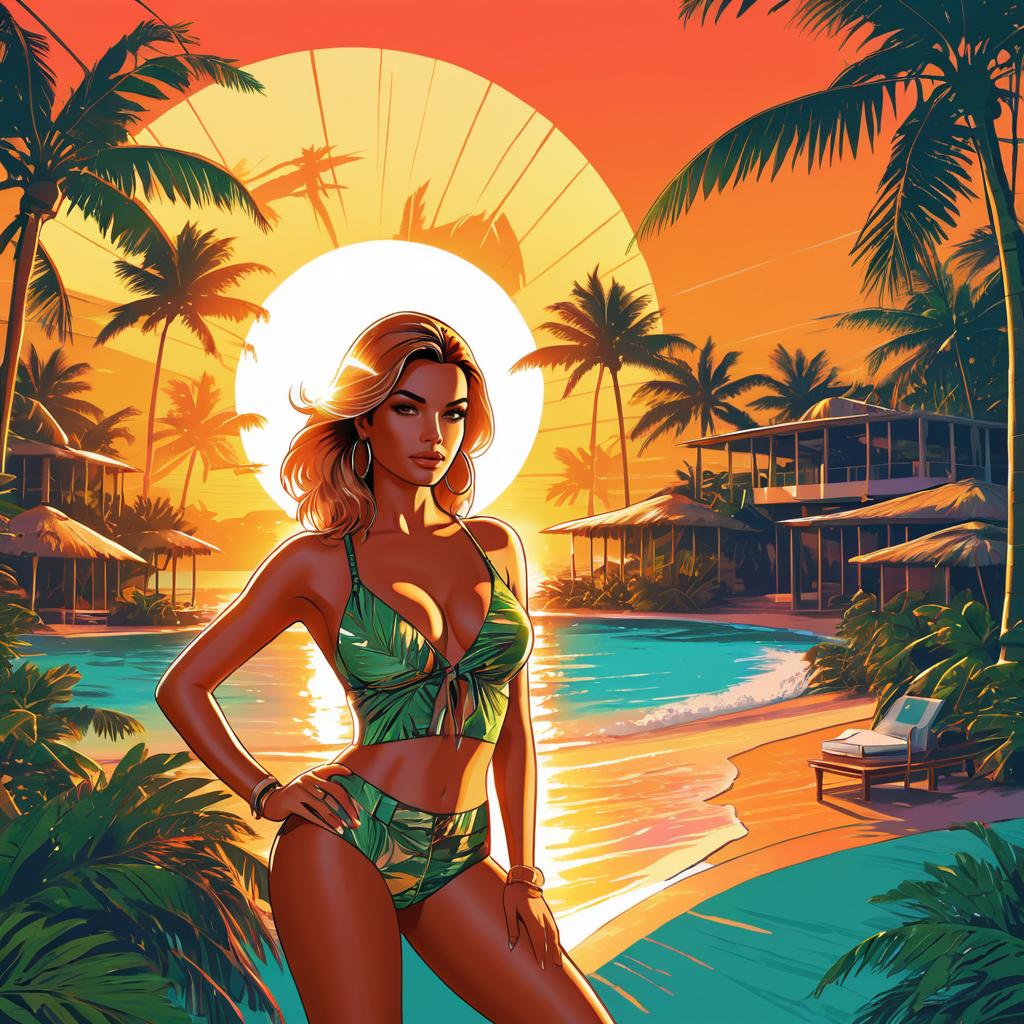 Tropical Oasis Travel Cover Artwork