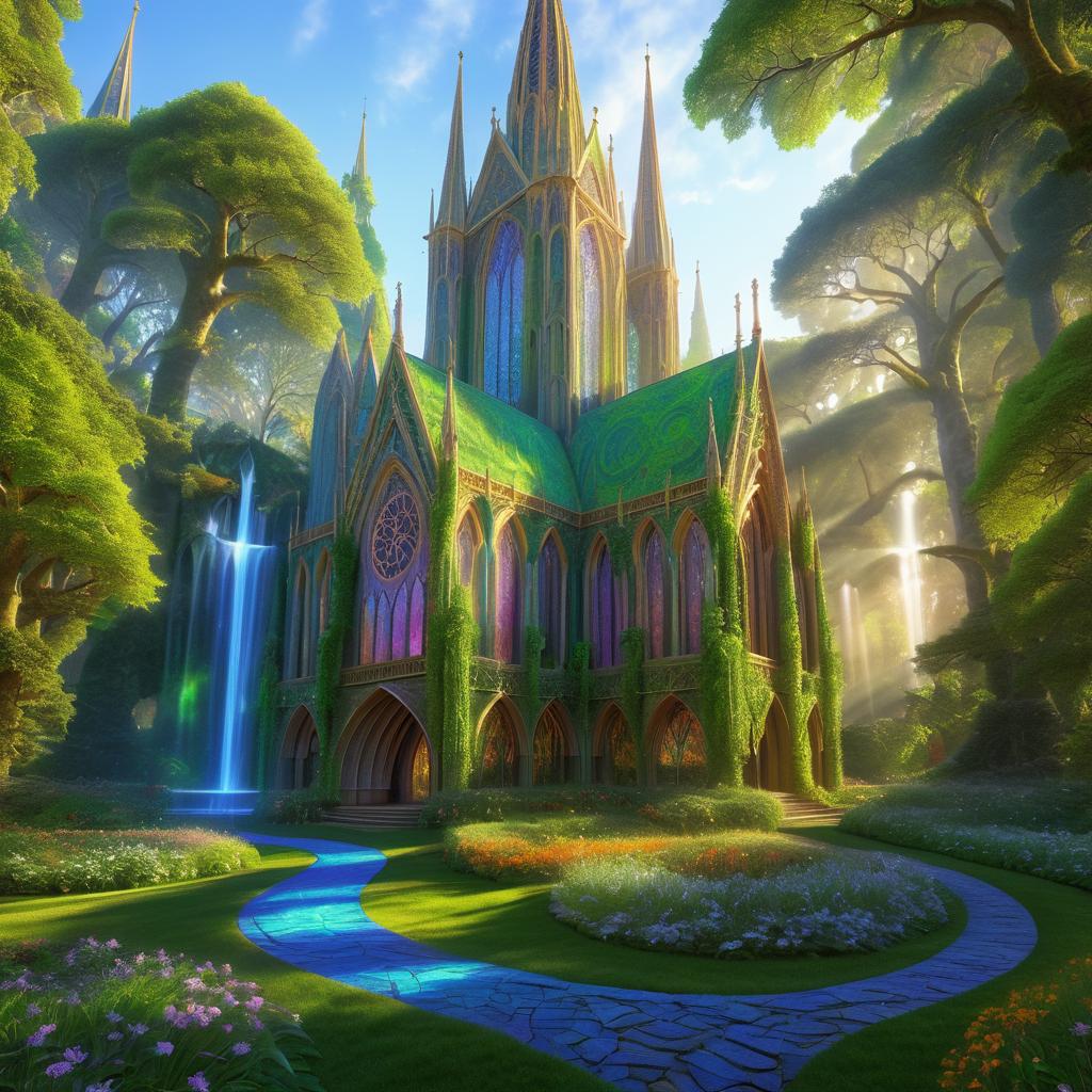 Stunning Elven Cathedral in a Garden