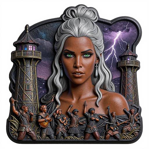 Gothic RPG Lookout Tower Line Art