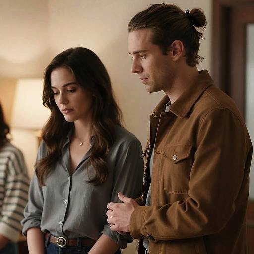 Intimate Moments: Warmly Lit Portrait