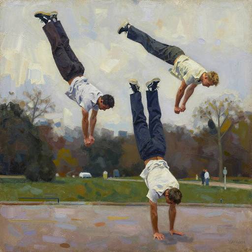 Parkour Runners in Steinberg Style