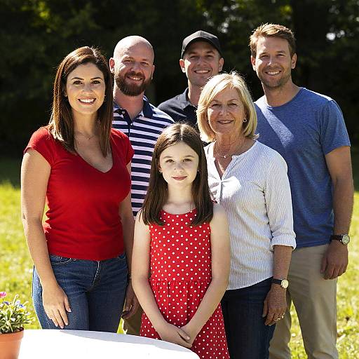 Outdoor Group Photo with Sunlit Smiles