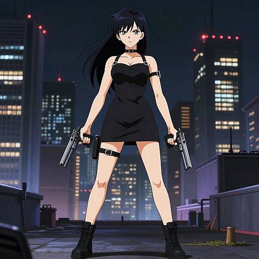 Fierce Mafia Anime Girl Duo