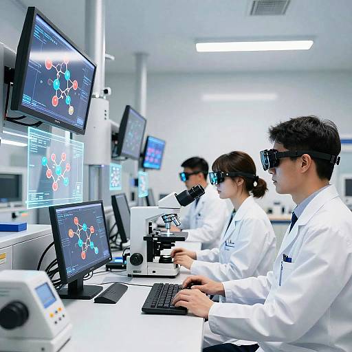 Futuristic Medical Research Facility Scene