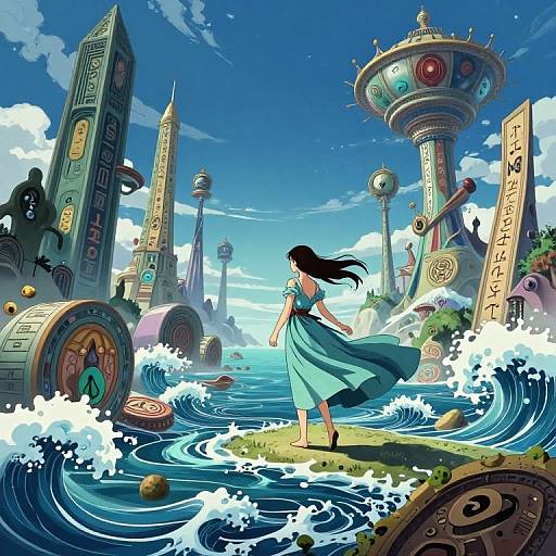 Surreal Anime Dreamscape Adventure