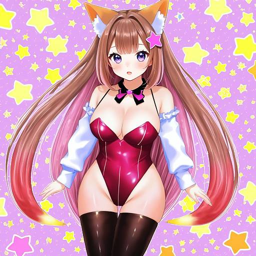 Illustration of Annytf, indie virtual youtuber in the style of Anzu (o6v6o)