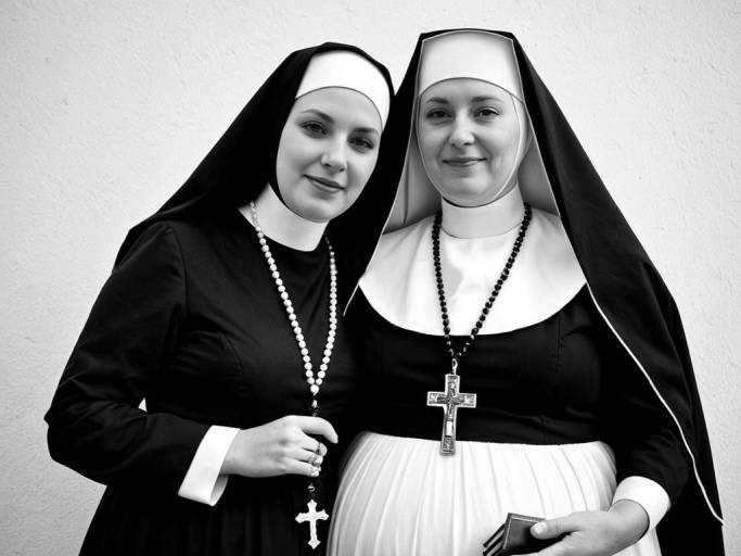 Whimsical Pregnant Nun Costume Swap