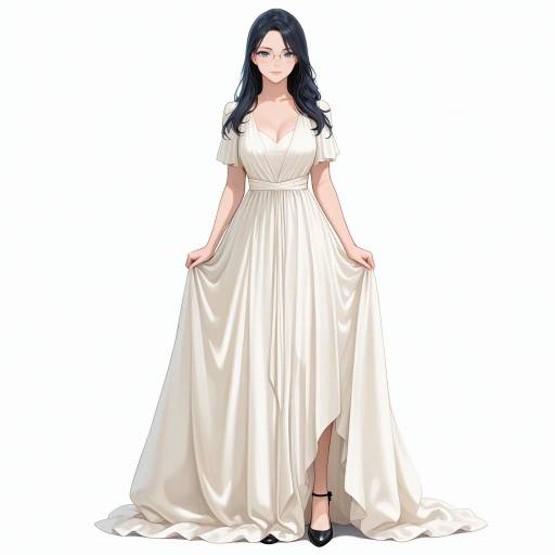 Elegant Slender Woman with Cyan Eyes Elegant Slender Woman with Cyan Eyes