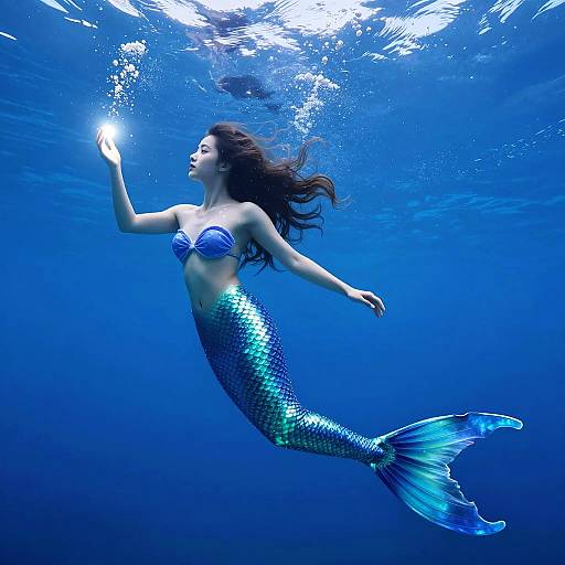 Enchanted Mermaid in Glowing Waters