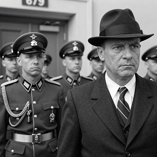 Stern Faces of History: A Stark Contrast