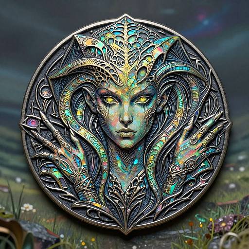 Ethereal Gothic Slitherhead Trinket Art