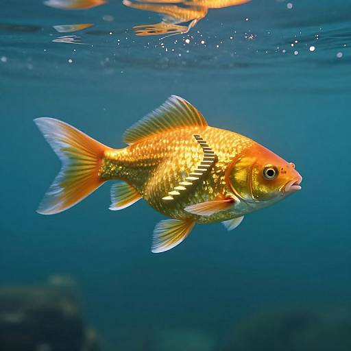 Golden Fish with Staircase Belly