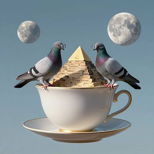 Philosophical Pigeons on Floating Teacup