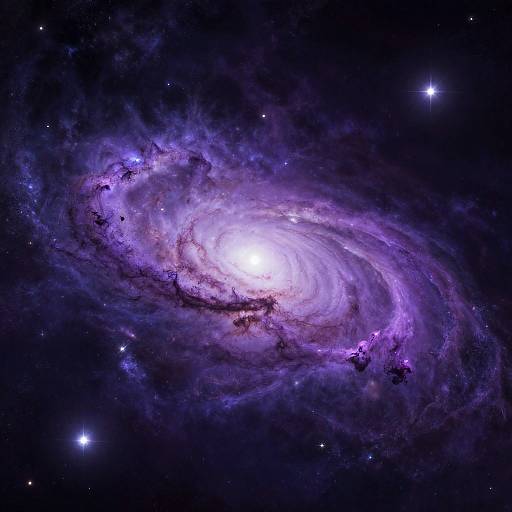 Elegant Purple Cosmic Galaxy Banner