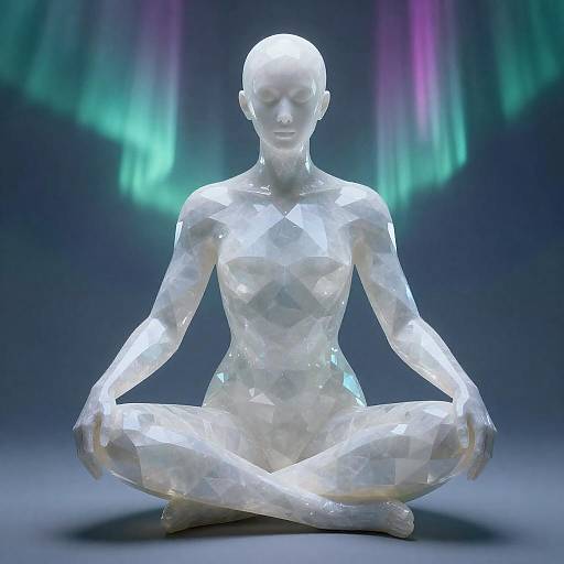 Crystalline Quartz Woman with Aurora Veins