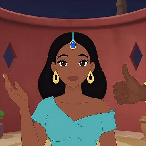 Vibrant Portrait of a Dark-Skinned Woman