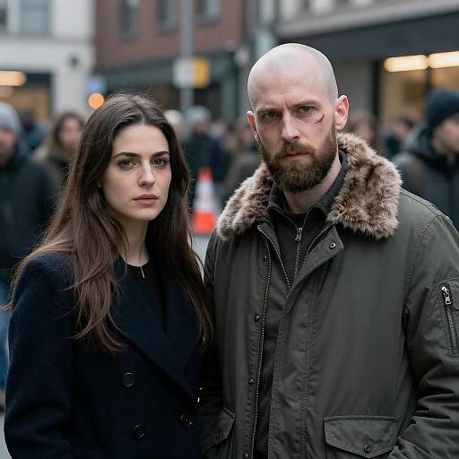 Urban Portrait of Intense Expressions