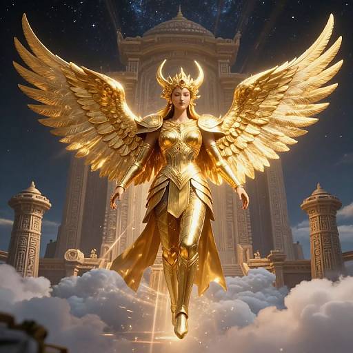 Celestial Guardian Saian Above Clouds