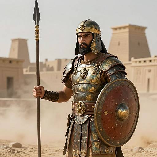 Sumerian Soldier in Epic Dust Storm