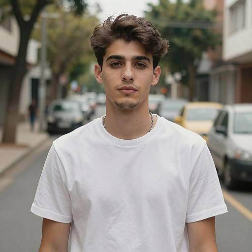 Casual Portrait in Sunlit Urban Setting