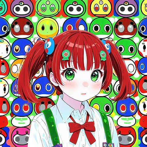 Illustration of Andou ringo, puyopuyo in the style of Marushin (denwa0214)