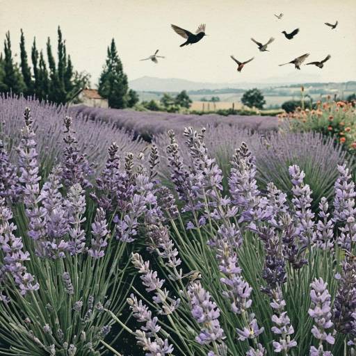 Vintage Lavender Garden Stationery Design
