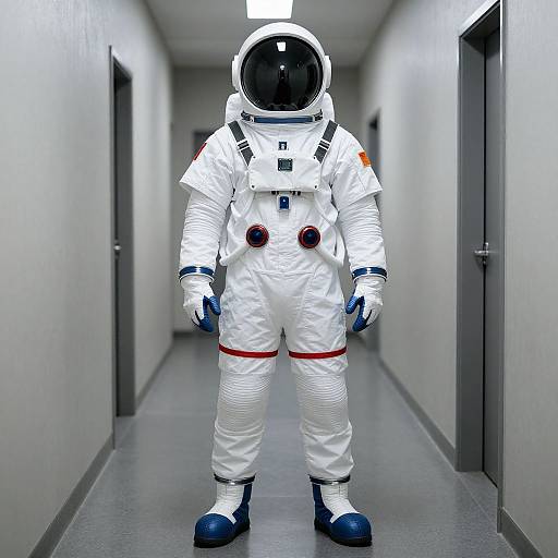 Man in Space Suit Hallway