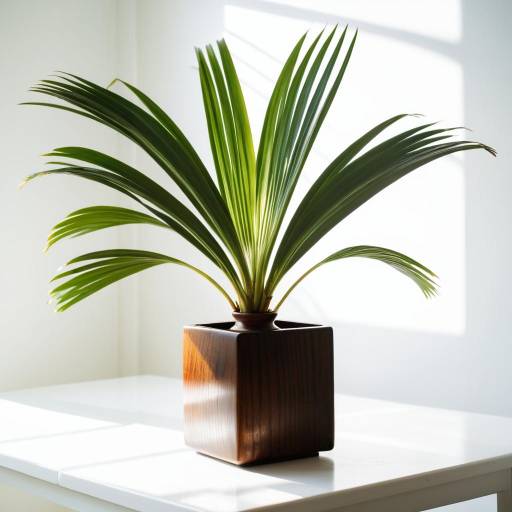 Serene Minimalist Palm Leaf Still Life