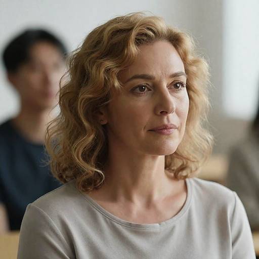 Candid Portrait of a Middle-Aged Woman