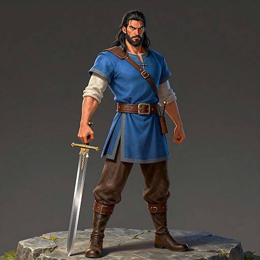 Medieval Warrior with Sword
