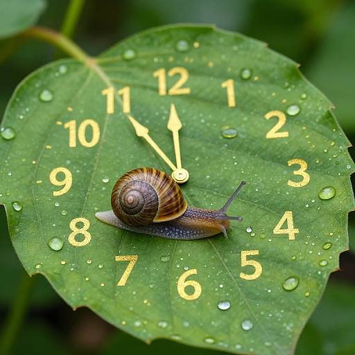 Snail's Journey Through Time Leaf