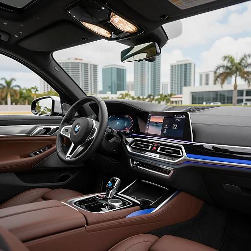 2023 BMW 7 Series Interior Dashboard with Miami View
