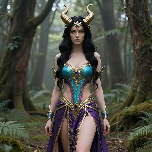 Regal Lady Hades in Fantasy Forest