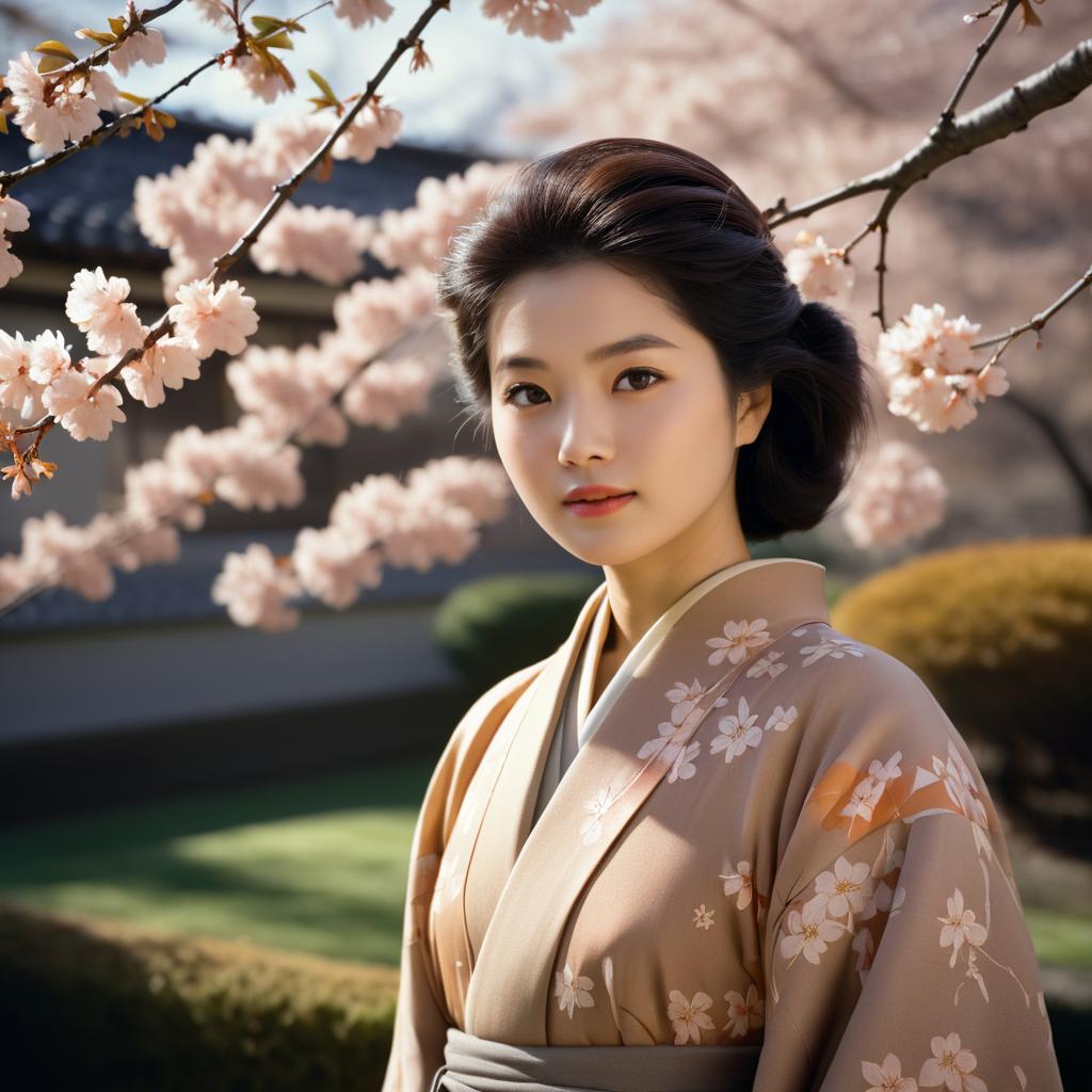 Charming Portrait of a Japanese Woman