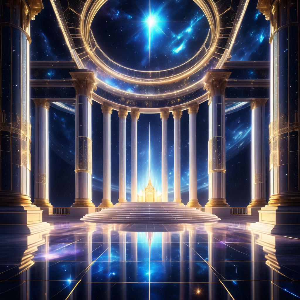 Majestic Palace in Cosmic Splendor