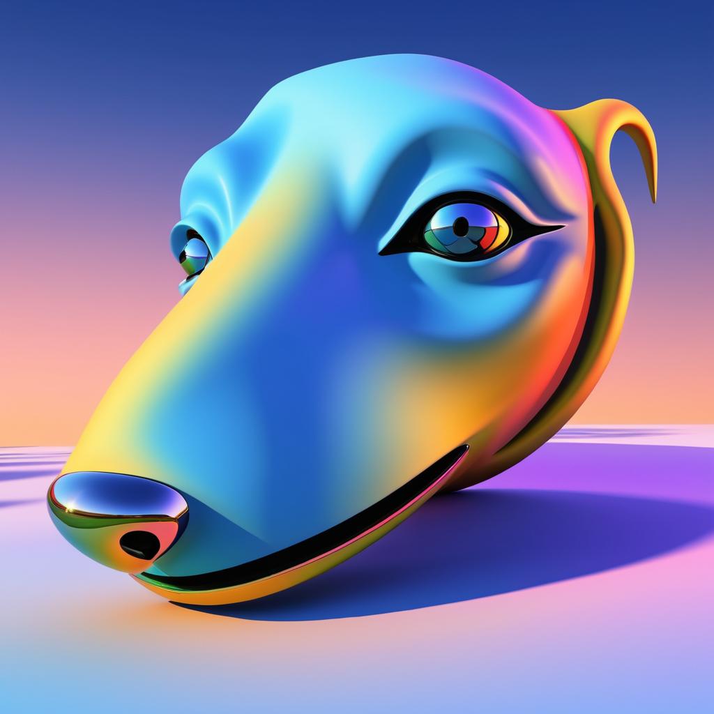 Surrealist 3D Dog Nose Artwork