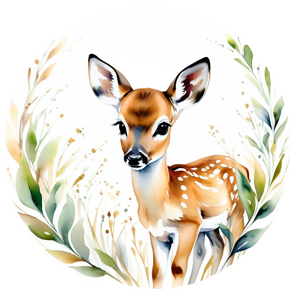 Serene Baby Deer Symbolizing Peace