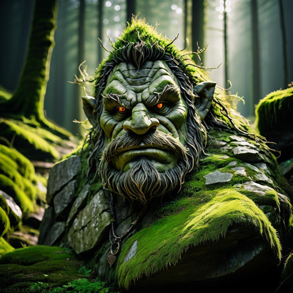 Dramatic Portrait of a Rugged Troll