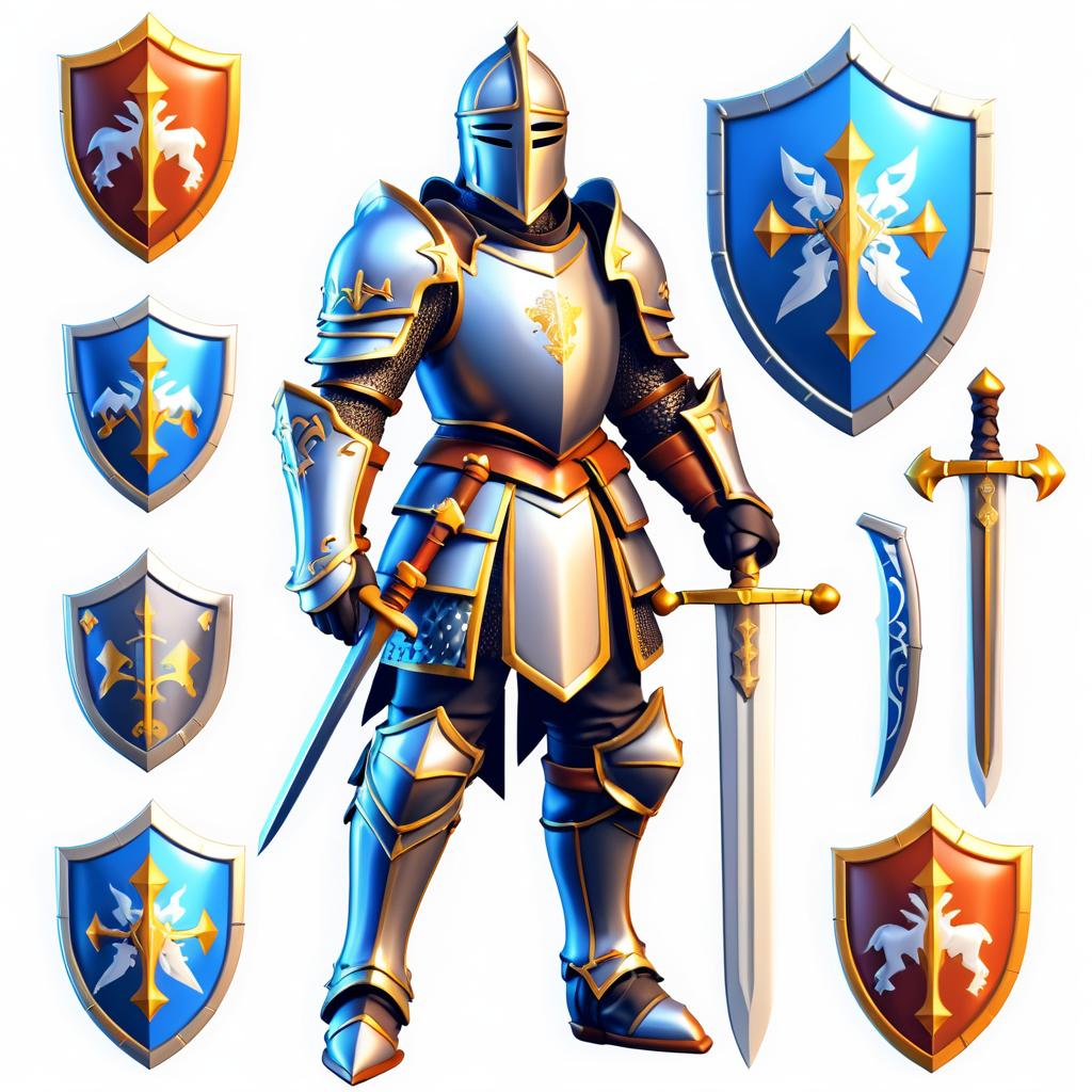 Medieval Knight Resin Sticker Design