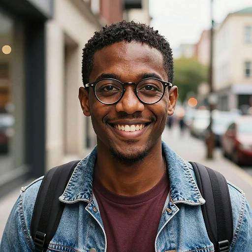 Warm Portrait of Urban Brown Man