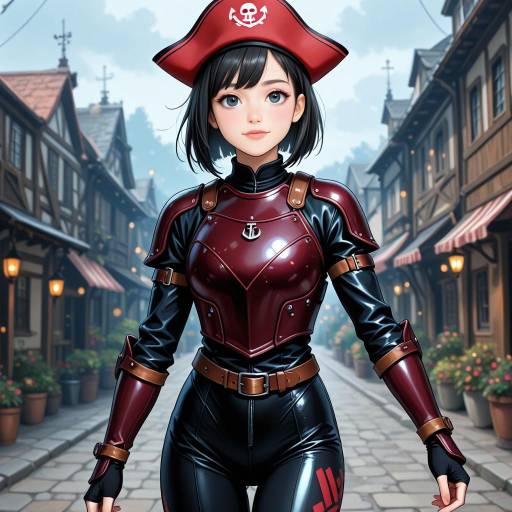 Charming Admiral in Pirate Town at Twilight