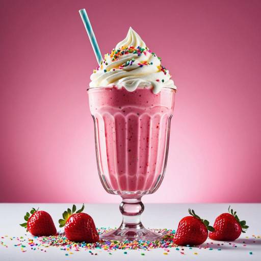 Vibrant Strawberry Sorbet with Sprinkles