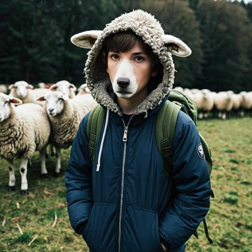 Person Wearing Sheep Costume Outdoors